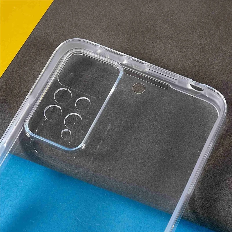For Xiaomi Redmi Note 11 Pro 4G (MediaTek)/Note 11 Pro 5G (Qualcomm) Clear Anti-fall Full Protection TPU + PET + Acrylic Detachable 2-in-1 Phone Hybrid Case