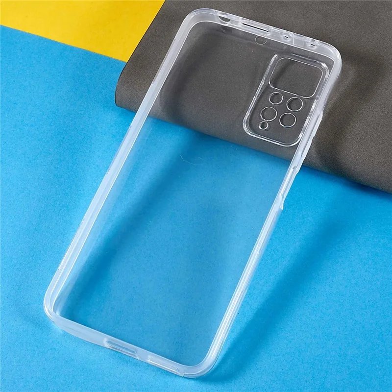For Xiaomi Redmi Note 11 Pro 4G (MediaTek)/Note 11 Pro 5G (Qualcomm) Clear Anti-fall Full Protection TPU + PET + Acrylic Detachable 2-in-1 Phone Hybrid Case