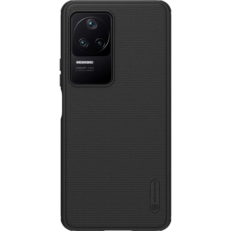 NILLKIN Super Frosted Shield Pro Minimalist Case per Xiaomi Poco F4 5G / Redmi K40S 5G, Superficie opaca Guscio PC + Custodia ibrida in TPU morbido Assorbente agli urti - Nero