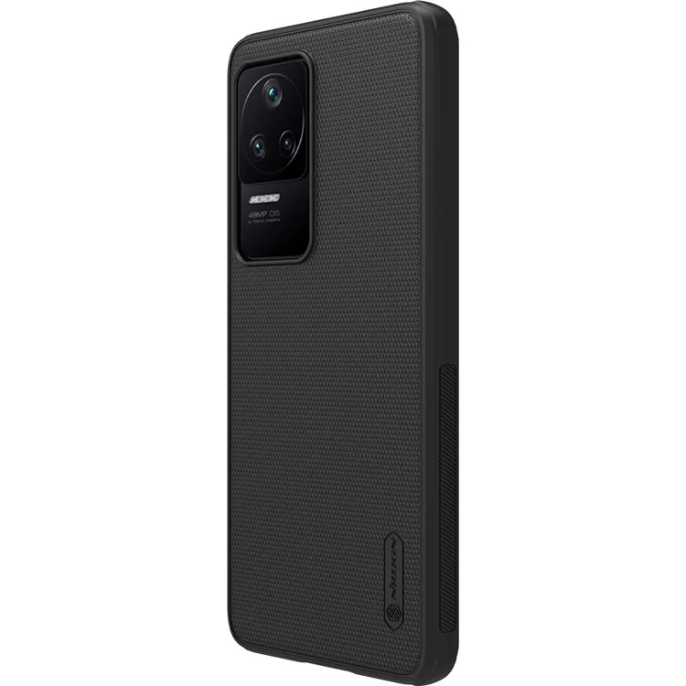 NILLKIN Super Frosted Shield Pro Minimalist Case per Xiaomi Poco F4 5G / Redmi K40S 5G, Superficie opaca Guscio PC + Custodia ibrida in TPU morbido Assorbente agli urti - Nero