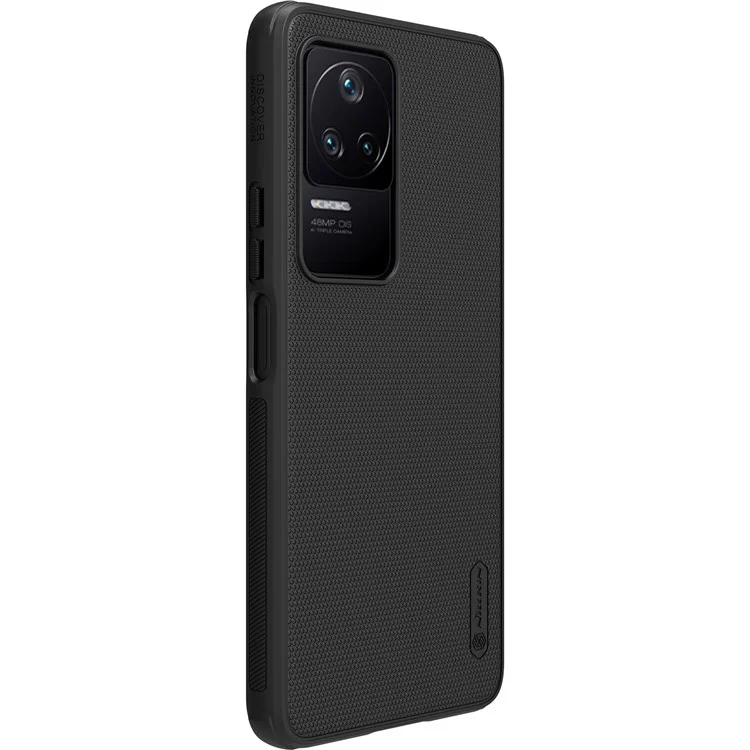 NILLKIN Super Frosted Shield Pro Minimalist Case per Xiaomi Poco F4 5G / Redmi K40S 5G, Superficie opaca Guscio PC + Custodia ibrida in TPU morbido Assorbente agli urti - Nero