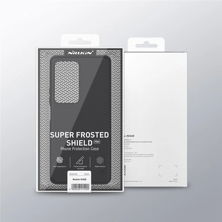 NILLKIN Super Frosted Shield Pro Minimalist Case per Xiaomi Poco F4 5G / Redmi K40S 5G, Superficie opaca Guscio PC + Custodia ibrida in TPU morbido Assorbente agli urti - Nero