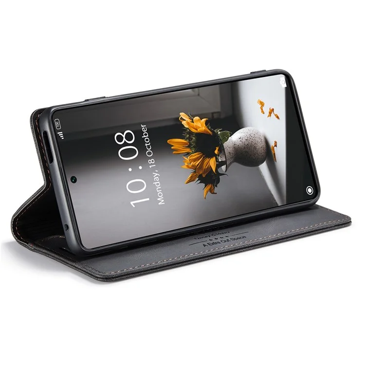 AUTSPACE A01 Serie per Xiaomi 11T/11T Pro Custodia in Pelle PU Blocco RFID Portafoglio Vintage con Supporto Flip Cover - Nero