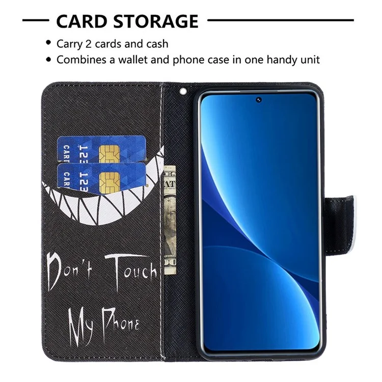BF Pattern Printing Leather Series-1 für Xiaomi Poco M4 Pro 4G PU-Leder-Brieftasche Standfunktion Magnetischer Verschluss Handyhülle - Fassen Sie mein Telefon nicht an