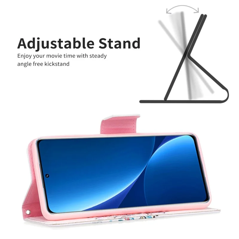 For Xiaomi Poco M4 Pro 4G Phone Case Pattern Printing PU Leather Wallet Stand Cover - Flower Tree