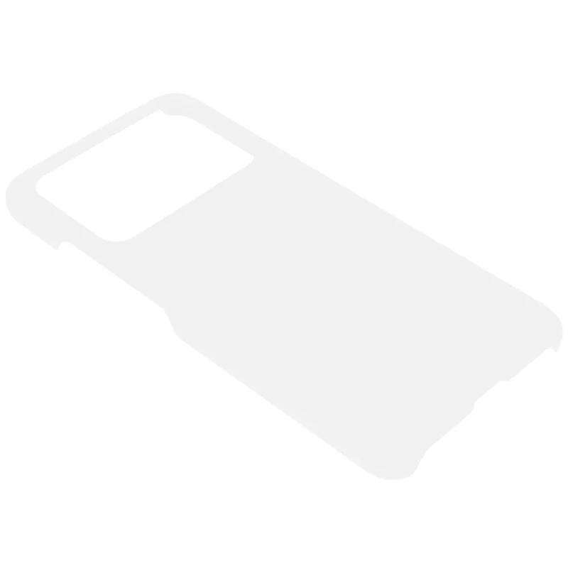 For Xiaomi Poco X4 Pro 4G Rubberized Finish Mobile Phone Case Glossy Surface Hard PC Back Cover - White