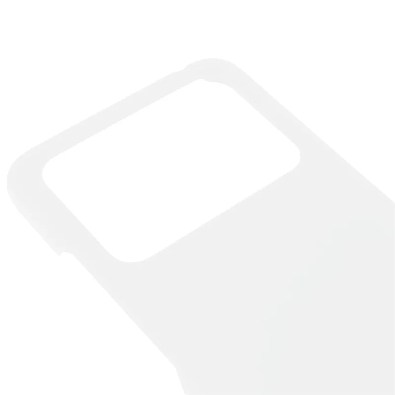 For Xiaomi Poco X4 Pro 4G Rubberized Finish Mobile Phone Case Glossy Surface Hard PC Back Cover - White