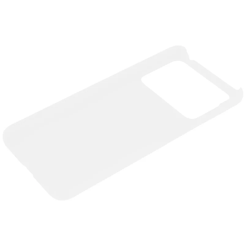 For Xiaomi Poco X4 Pro 4G Rubberized Finish Mobile Phone Case Glossy Surface Hard PC Back Cover - White