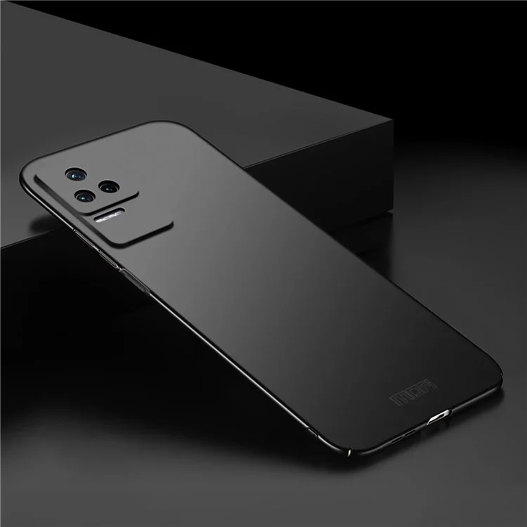 Mofi JK PC ​​series-1-schild Für Xiaomi Redmi K50/K50 Pro, Matte PC Phone Case Stoßdämpferung Ultra Slim Handy Shell Mit Riemen - Schwarz