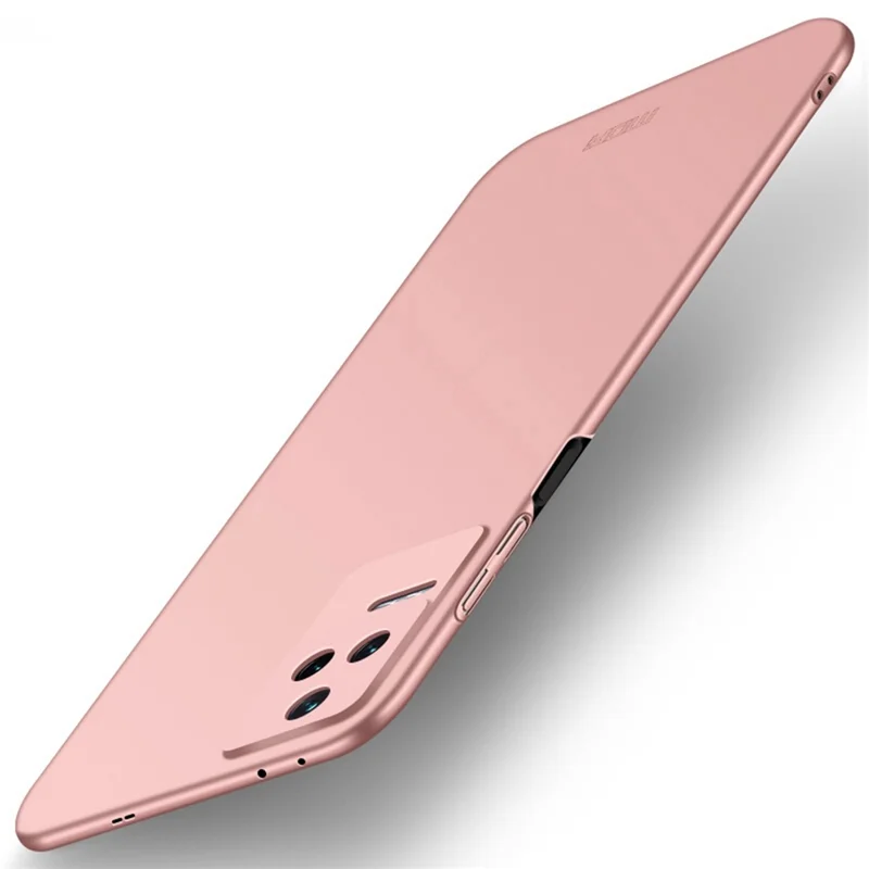 MOFI JK PC Series-1 Shield for Xiaomi Redmi K50/K50 Pro, Matte PC Phone Case Shock Absorbing Ultra Slim Cellphone Shell with Strap - Rose Gold