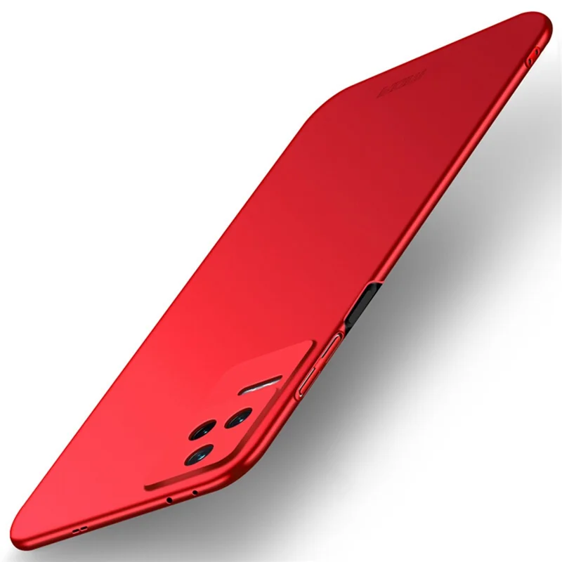 MOFI JK PC ​​series-1 Shield Para Xiaomi Redmi K50/K50 Pro, Caixa de Telefone Fosco Para PC Absorvendo Shell de Celular Ultra Slim Com Tira - Vermelho