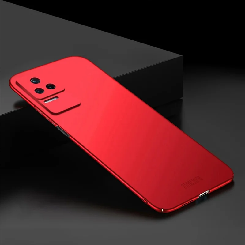 MOFI JK PC ​​series-1 Shield Para Xiaomi Redmi K50/K50 Pro, Caixa de Telefone Fosco Para PC Absorvendo Shell de Celular Ultra Slim Com Tira - Vermelho