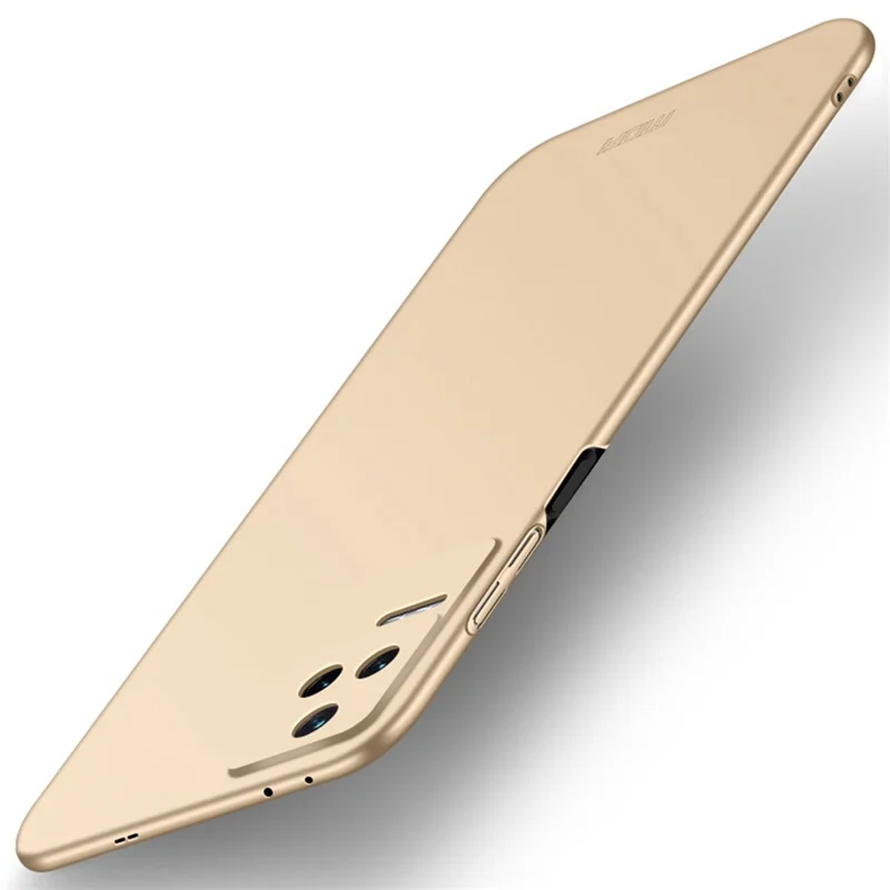 MOFI JK PC ​​series-1 Shield Para Xiaomi Redmi K50/K50 Pro, Caixa de Telefone Fosco Para PC Absorvendo Shell de Celular Ultra Slim Com Tira - Ouro