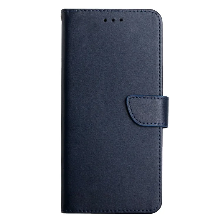 For Xiaomi Redmi 10 5G / Redmi 10 Prime+ 5G / Redmi Note 11E 5G Nappa Texture Genuine Leather Case, Scratch-resistant Magnetic Wallet Stand Phone Shell - Blue