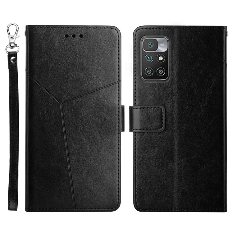 Pour Xiaomi Redmi 10 5G / Redmi 10 Prime + 5G / Redmi Note 11e 5G Buiselle Des Lignes de Spand - le Noir