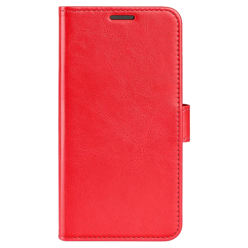 For Xiaomi 12 Lite Wallet Style PU Leather Shell, Crazy Horse Texture Case Magnetic Closure Folio Flip Phone Cover with Stand - Red