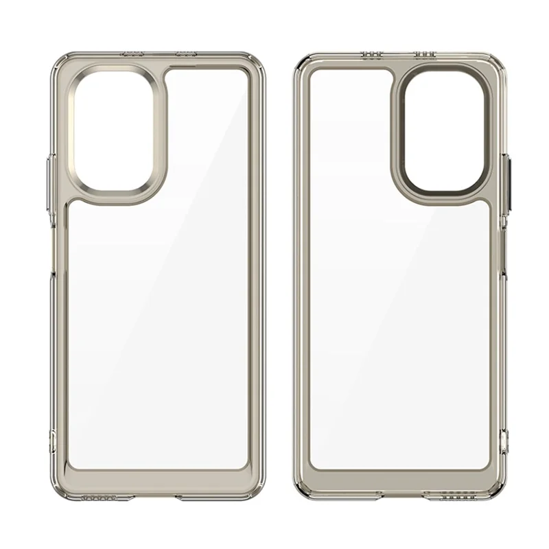 Para Xiaomi Poco F3/Mi 11i/Mi 11X/Mi 11X Pro/Redmi K40/K40 Pro/K40 Pro+ Botões Independentes Capa de Telefone TPU+Acrílico Híbrido - Cinza Transparente