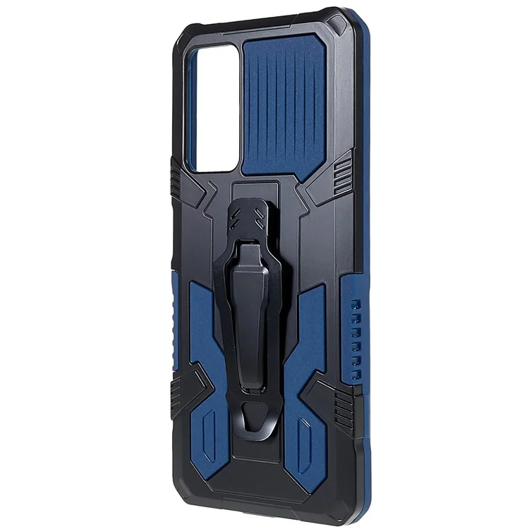 Proyecto Mechwarrior Para Xiaomi Redmi Note 11 Pro 4G (MediaTek)/Note 11 Pro 5G (QUALCOMM) Caso Protector TPU + PC Tough Armor Anti-Drop Cover Con El Clip De Espalda Kickstand - Azul