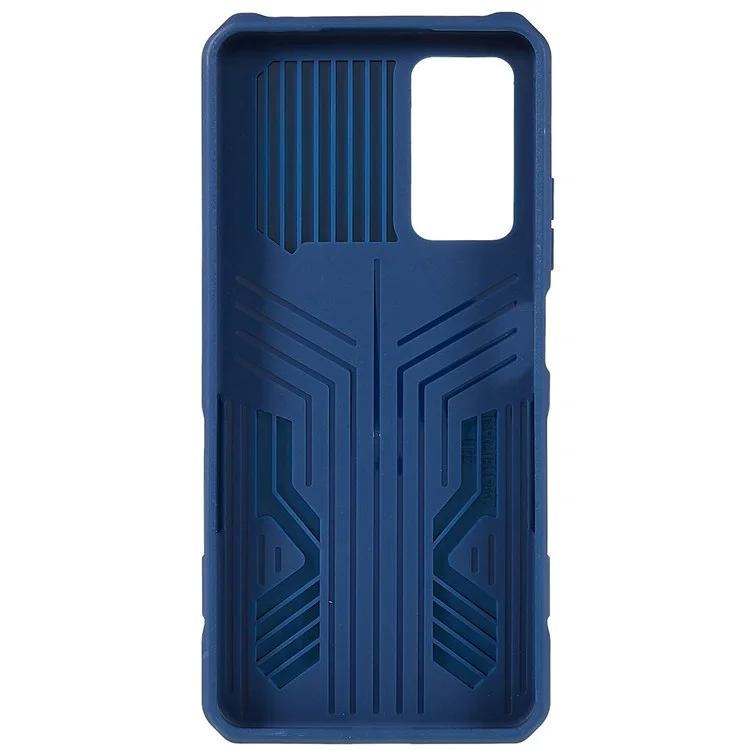 Proyecto Mechwarrior Para Xiaomi Redmi Note 11 Pro 4G (MediaTek)/Note 11 Pro 5G (QUALCOMM) Caso Protector TPU + PC Tough Armor Anti-Drop Cover Con El Clip De Espalda Kickstand - Azul