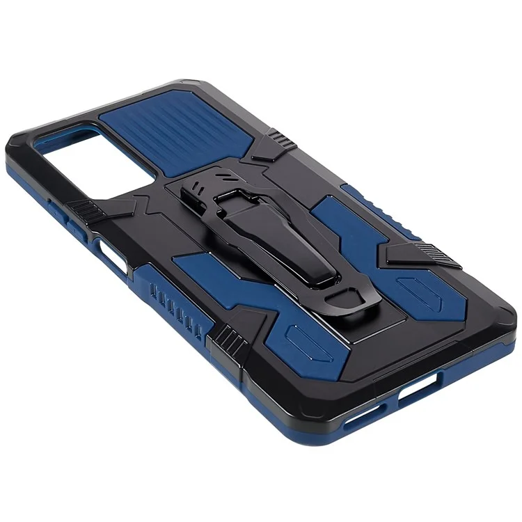 Proyecto Mechwarrior Para Xiaomi Redmi Note 11 Pro 4G (MediaTek)/Note 11 Pro 5G (QUALCOMM) Caso Protector TPU + PC Tough Armor Anti-Drop Cover Con El Clip De Espalda Kickstand - Azul