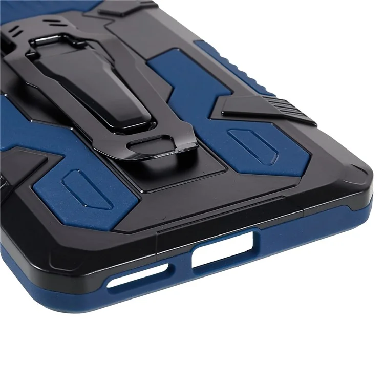 Proyecto Mechwarrior Para Xiaomi Redmi Note 11 Pro 4G (MediaTek)/Note 11 Pro 5G (QUALCOMM) Caso Protector TPU + PC Tough Armor Anti-Drop Cover Con El Clip De Espalda Kickstand - Azul