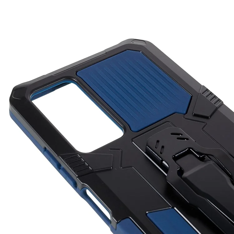 Proyecto Mechwarrior Para Xiaomi Redmi Note 11 Pro 4G (MediaTek)/Note 11 Pro 5G (QUALCOMM) Caso Protector TPU + PC Tough Armor Anti-Drop Cover Con El Clip De Espalda Kickstand - Azul