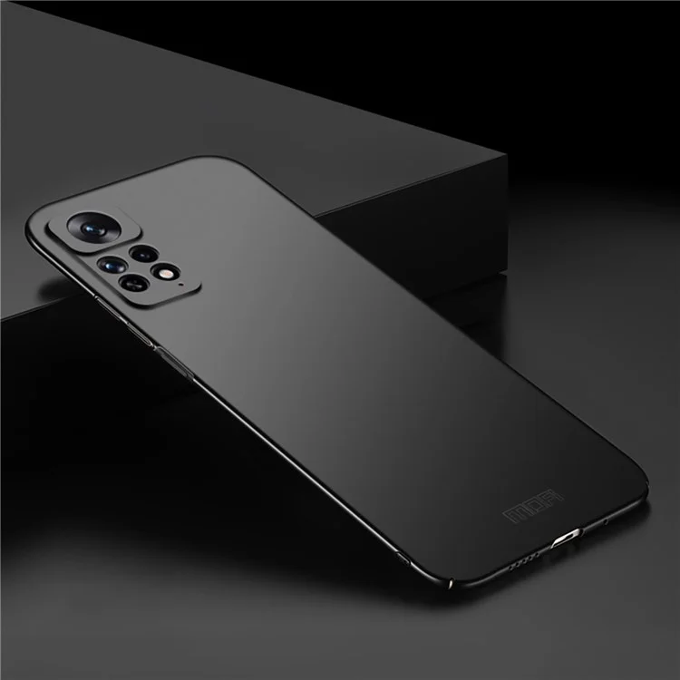 MOFI JK PC Series-1 Shield for Xiaomi Redmi Note 11 Pro 4G (MediaTek)/Note 11 Pro 5G (Qualcomm) Case Secure Grip Coated Non-Slip Matte Surface Hard PC Cover with Strap - Black
