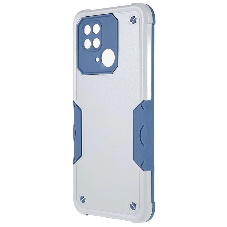 Per Xiaomi Redmi 10C Copertina Per Telefoni Pesanti a pc Soft-tpu di Livello Militare. - D'argento