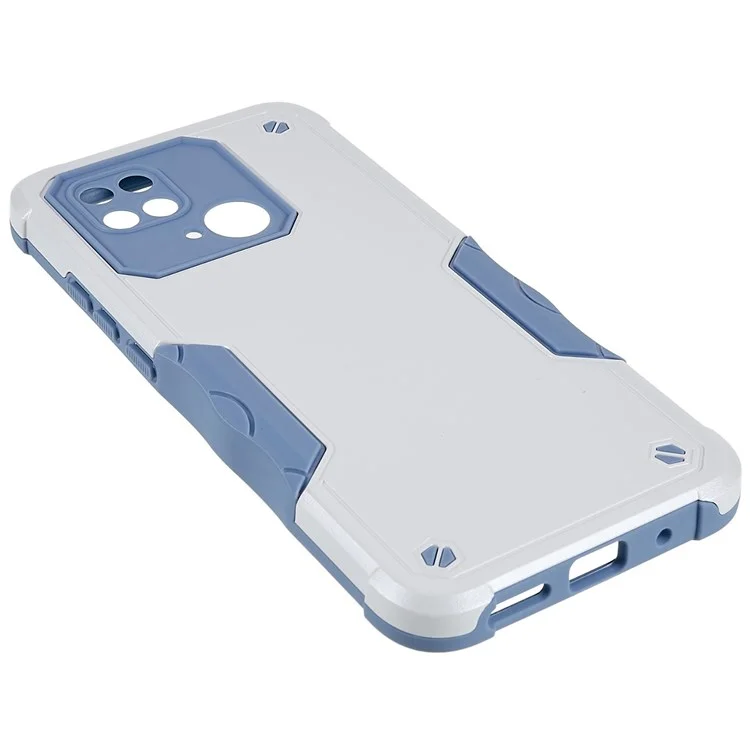 Per Xiaomi Redmi 10C Copertina Per Telefoni Pesanti a pc Soft-tpu di Livello Militare. - D'argento