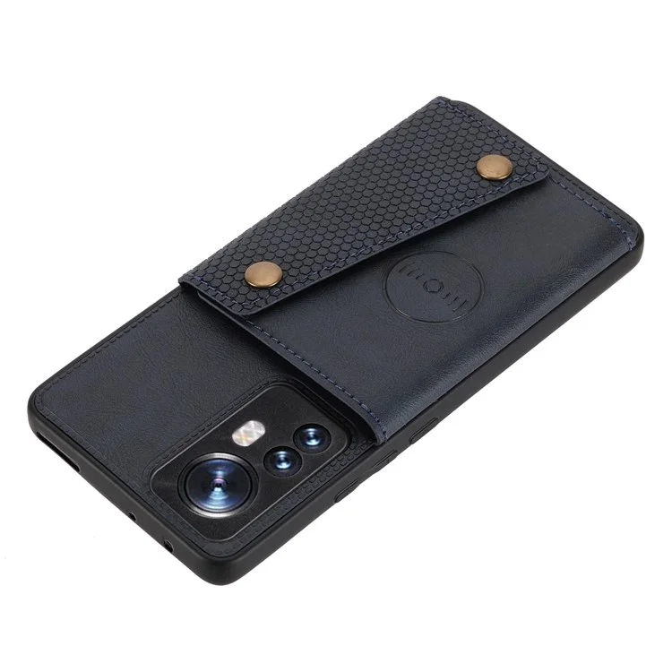 Pour Xiaomi 12 5G / 12x 5G / 12s 5G Kickstand Slots Conception Des Chemps TPU TPU Coinde TPU Résistant - Bleu