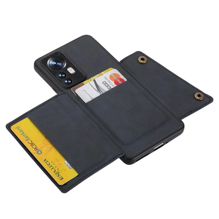 Pour Xiaomi 12 5G / 12x 5G / 12s 5G Kickstand Slots Conception Des Chemps TPU TPU Coinde TPU Résistant - Bleu