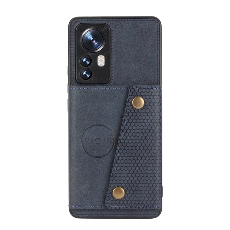 Pour Xiaomi 12 5G / 12x 5G / 12s 5G Kickstand Slots Conception Des Chemps TPU TPU Coinde TPU Résistant - Bleu