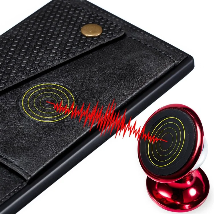Für Xiaomi 12 5G/12X 5G/12S 5G Kickstand Card Slots Design abriebfeste PU-Leder beschichtete TPU-Handyhülle mit eingebautem Metallblech - Schwarz