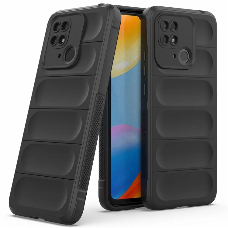 Для Xiaomi Redmi 10C Ударопрочный чехол-протектор из ТПУ с защитой от царапин и ударов - Черный
