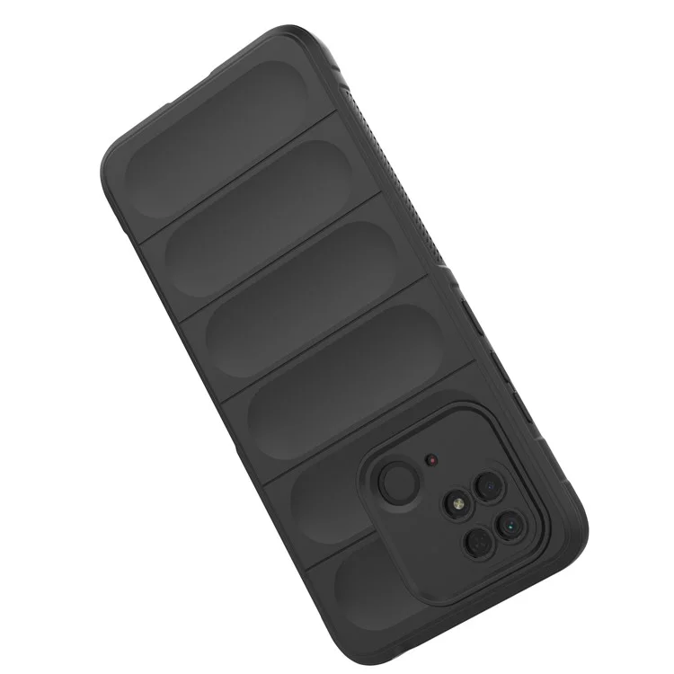 Para Xiaomi Redmi 10C Drop Resistente à TPU Protector de Protetor de Telefone Anti-arranhão Tampa do Telefone Traseiro Robusta - Preto