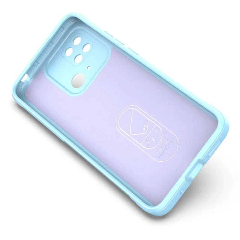 Funda protectora de teléfono TPU resistente a caídas para Xiaomi Redmi 10C 4G, cubierta trasera resistente y antiarañazos - Azul bebé