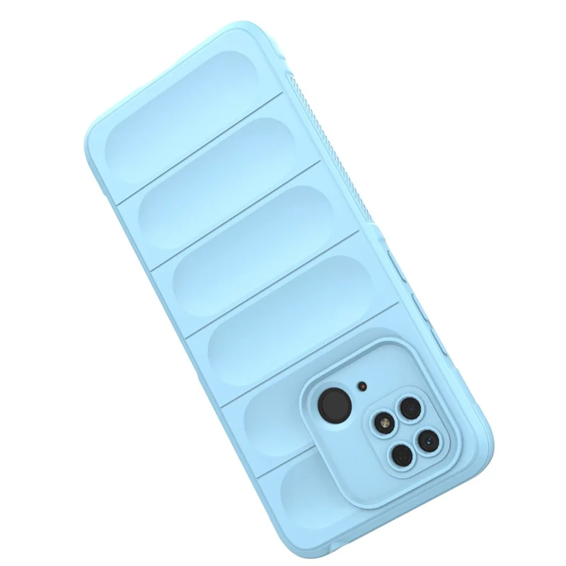 Funda protectora de teléfono TPU resistente a caídas para Xiaomi Redmi 10C 4G, cubierta trasera resistente y antiarañazos - Azul bebé
