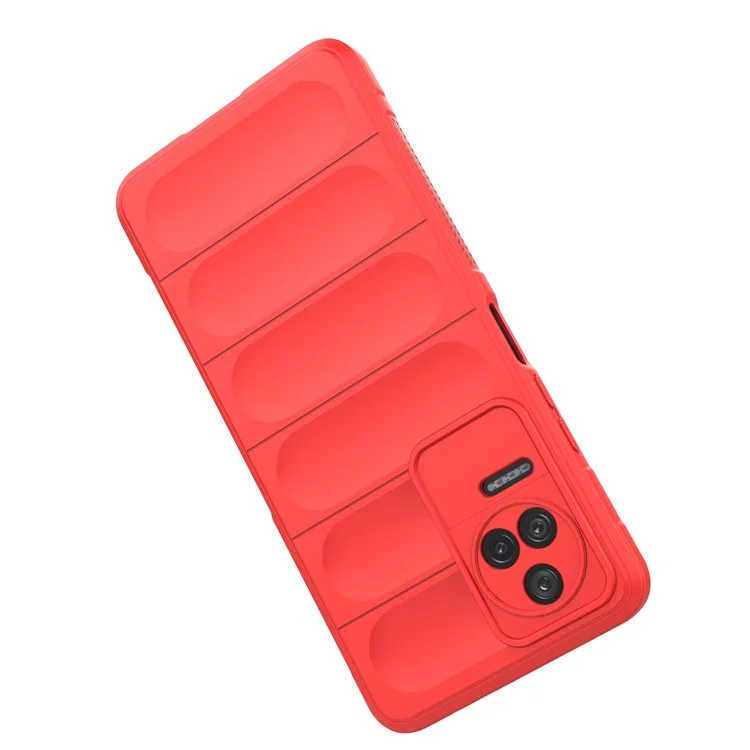 Per Xiaomi Poco F4 5G / Redmi K40S 5G TPU Phone Protector Case, Custodia Resistente agli Urti Guscio Posteriore Robusto - Rosso