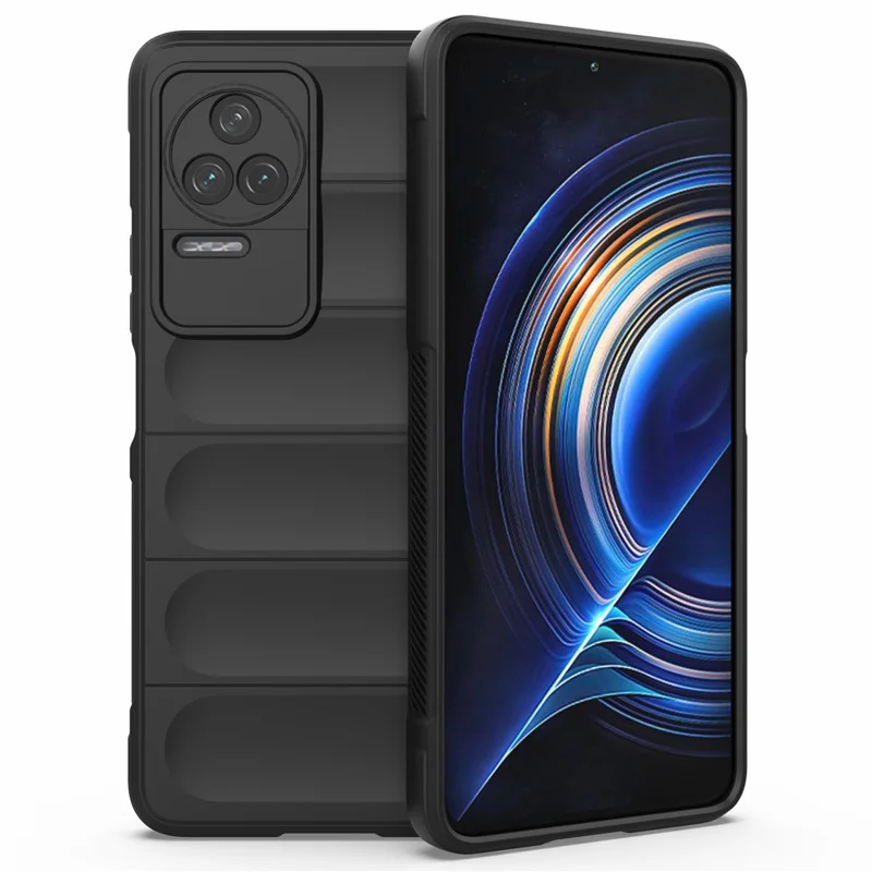 For Xiaomi Redmi K50 Pro/K50 Mobile Phone Cover Drop Resistant TPU Phone Protector Case Anti-scratch Rugged Back Phone Shell - Black