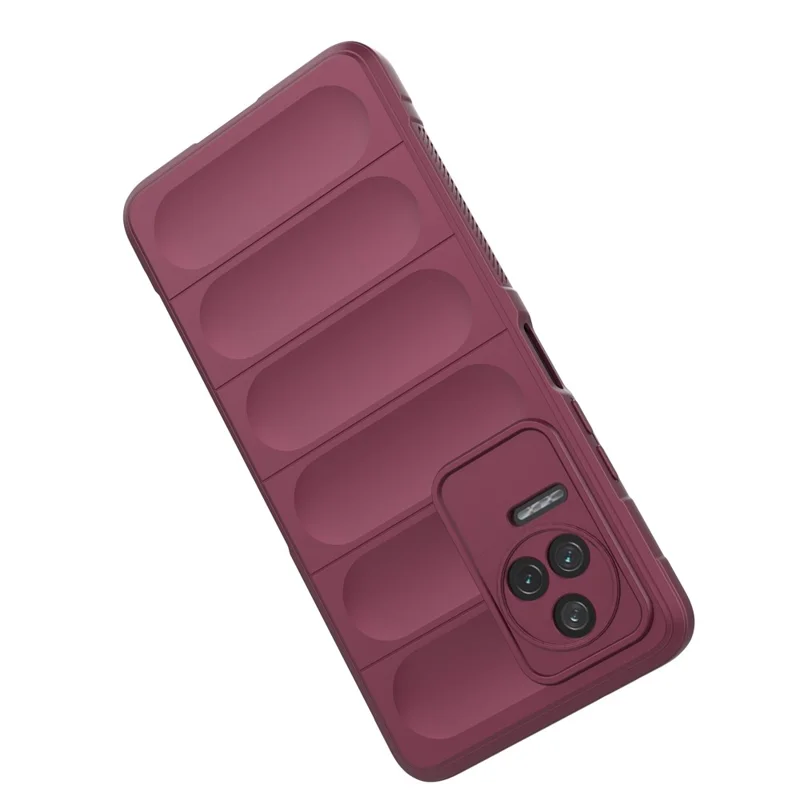 For Xiaomi Redmi K50 Pro/K50 Mobile Phone Cover Drop Resistant TPU Phone Protector Case Anti-scratch Rugged Back Phone Shell - Wine Red