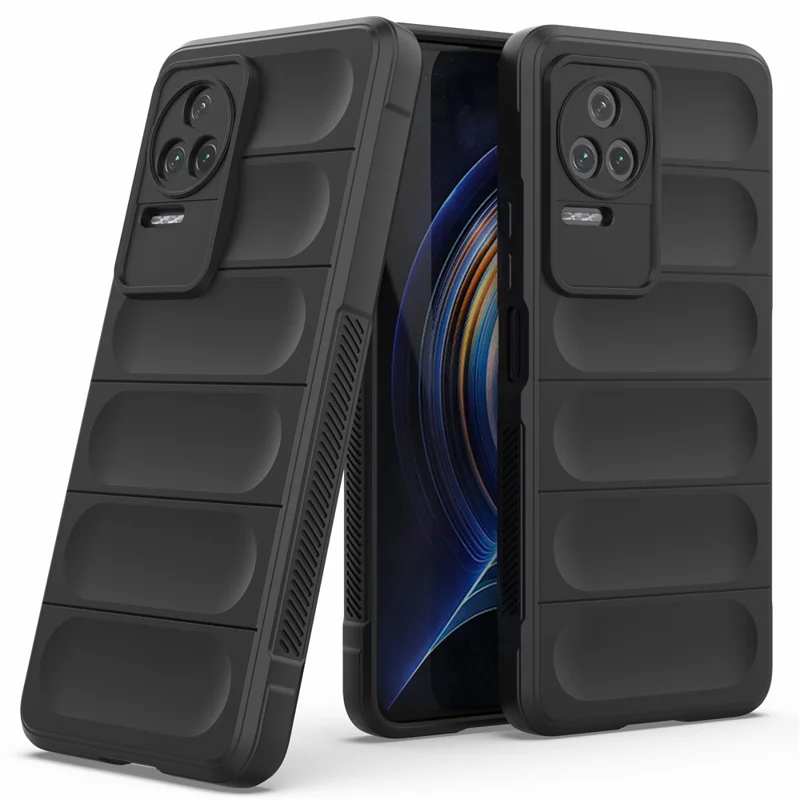 For Xiaomi Redmi K50 Pro/K50 Mobile Phone Cover Drop Resistant TPU Phone Protector Case Anti-scratch Rugged Back Phone Shell - Dark Grey