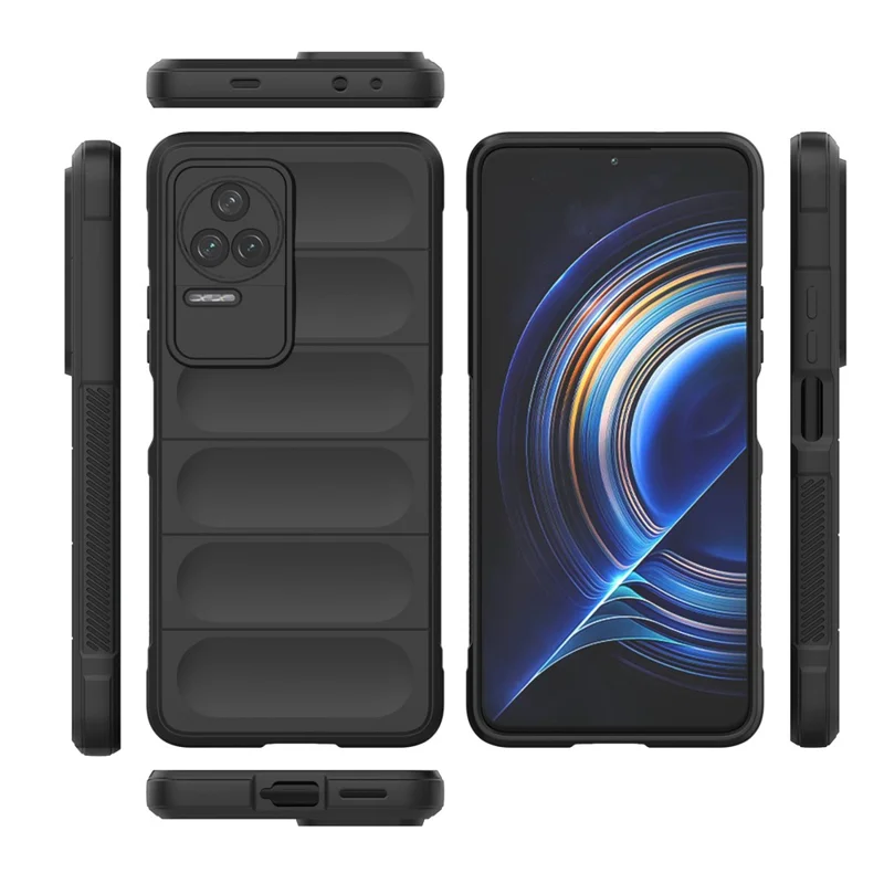 For Xiaomi Redmi K50 Pro/K50 Mobile Phone Cover Drop Resistant TPU Phone Protector Case Anti-scratch Rugged Back Phone Shell - Dark Grey