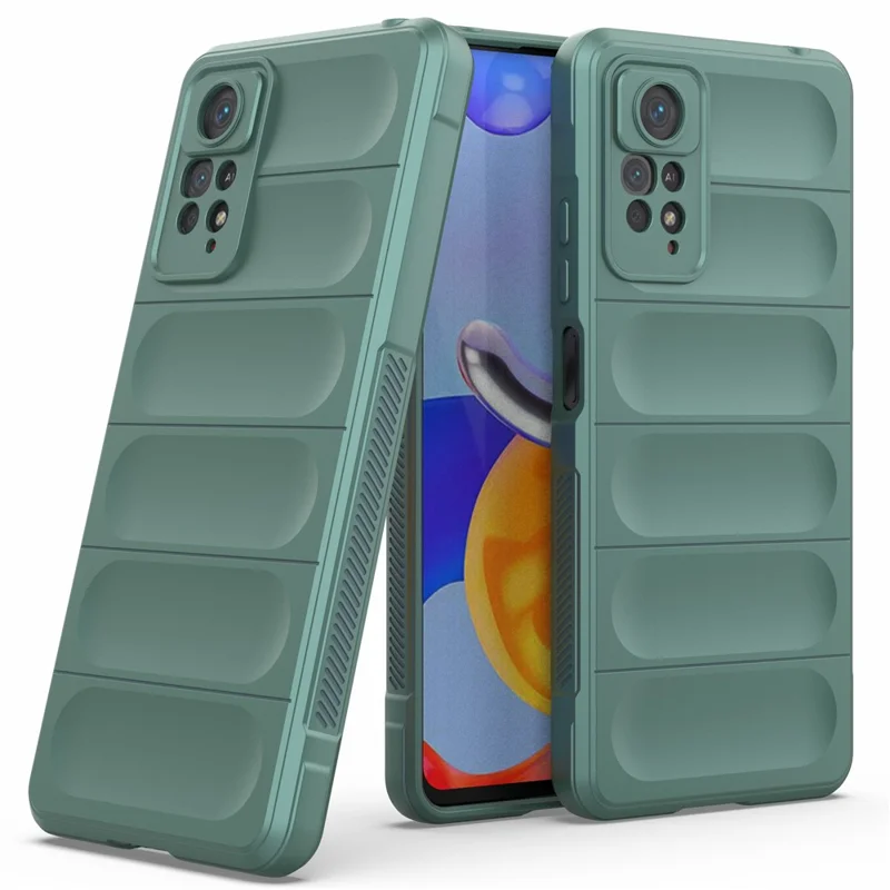 For Xiaomi Redmi Note 12 Pro 4G / 11 Pro 4G (MediaTek) / Note 11 Pro 5G (Qualcomm) TPU Phone Protector Case Anti-drop Rugged Back Cover - Green