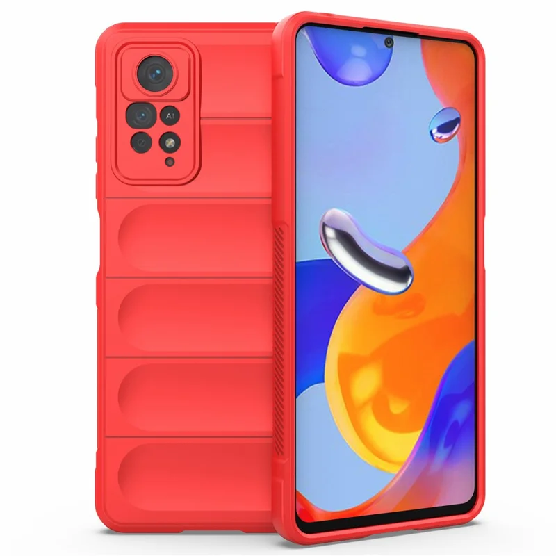 For Xiaomi Redmi Note 12 Pro 4G / 11 Pro 4G (MediaTek) / Note 11 Pro 5G (Qualcomm) TPU Phone Protector Case Anti-drop Rugged Back Cover - Red