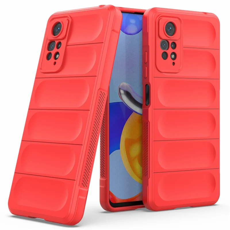 For Xiaomi Redmi Note 12 Pro 4G / 11 Pro 4G (MediaTek) / Note 11 Pro 5G (Qualcomm) TPU Phone Protector Case Anti-drop Rugged Back Cover - Red