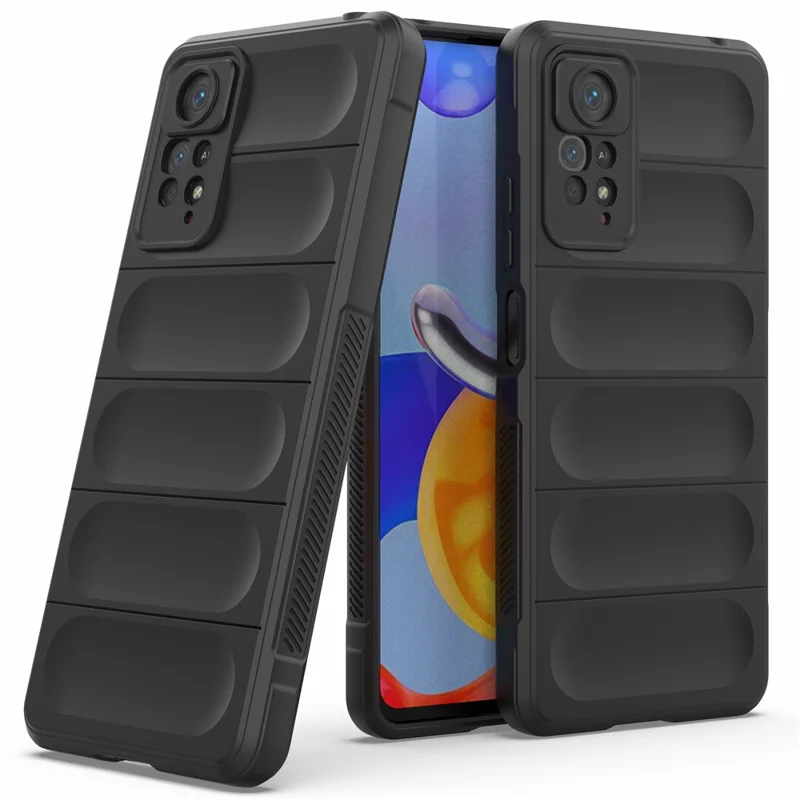 Für Xiaomi Redmi Note 12 Pro 4G / 11 Pro 4G (MediaTek) / Note 11 Pro 5G (Qualcomm) TPU-Telefonschutzhülle, stoßfest, robuste Rückabdeckung - Hellgrau