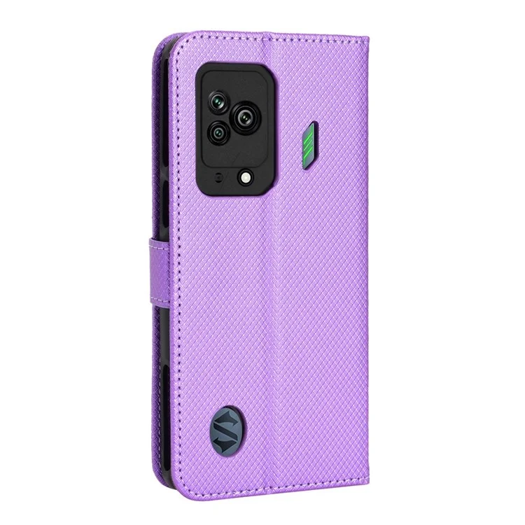 Для Xiaomi Black Shark 5 Diamond Texture Book Style Stand PU - Пурпурный