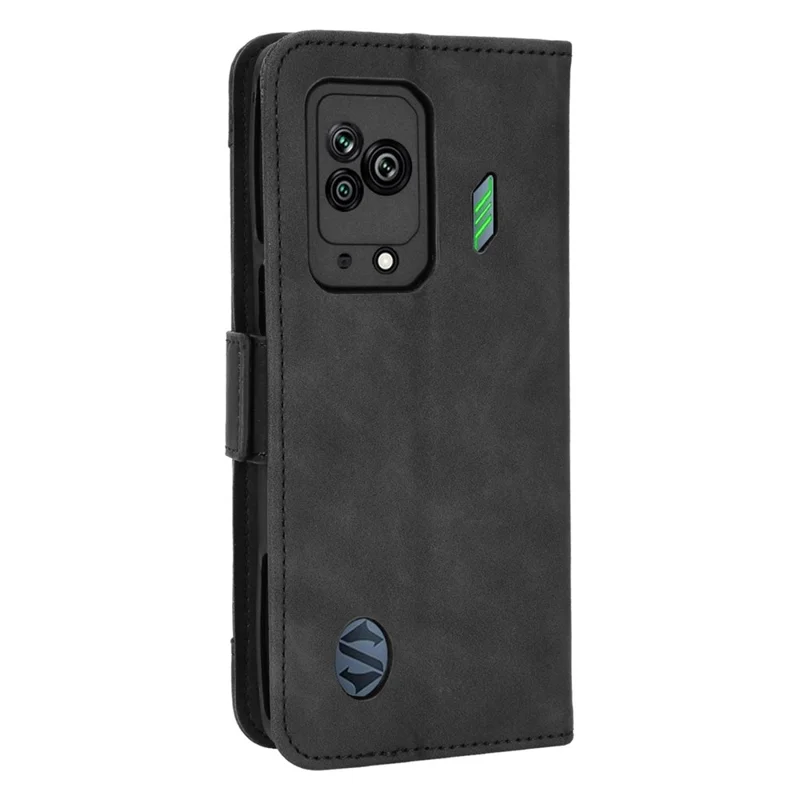 For Xiaomi Black Shark 5 Multiple Card Slots Phone Cover Anti-scratch PU Leather Wallet Stand Case - Black