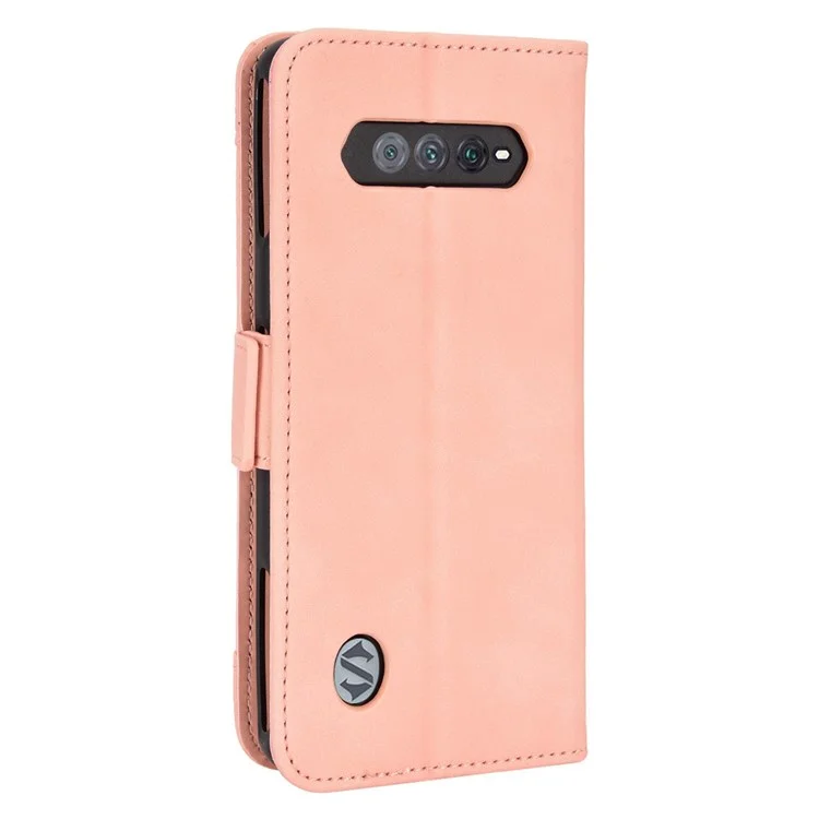 For Xiaomi Black Shark 5 RS Multiple Card Slots All-round Shockproof Phone Cover PU Leather Wallet Stand Case - Pink
