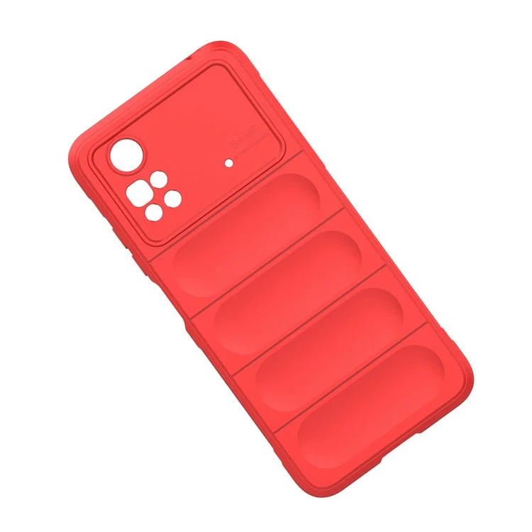 Per Xiaomi Poco M4 Pro 4G Drop-tpu Cover Tethop Copertura Anti-slip Begno Reda Regno - Rosso